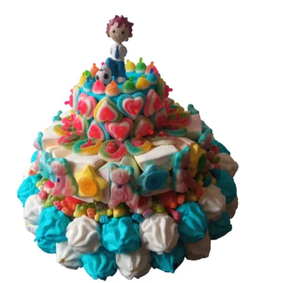 Tarta de golosinas para comunión