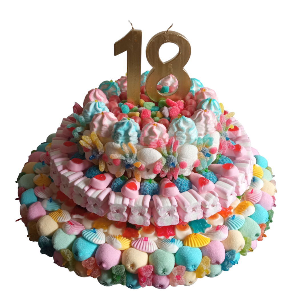 Tarta de chuches redonda